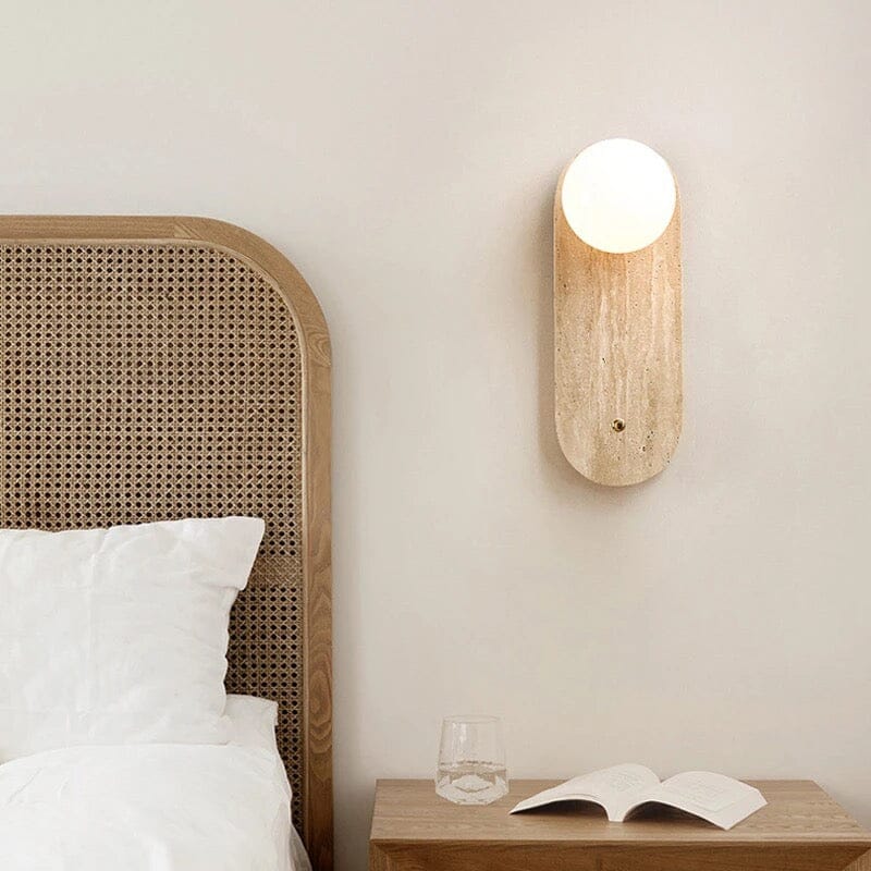 Wabi-Sabi Wall Lamp in Natural Tone – Minimalist Design with Warm Light 9