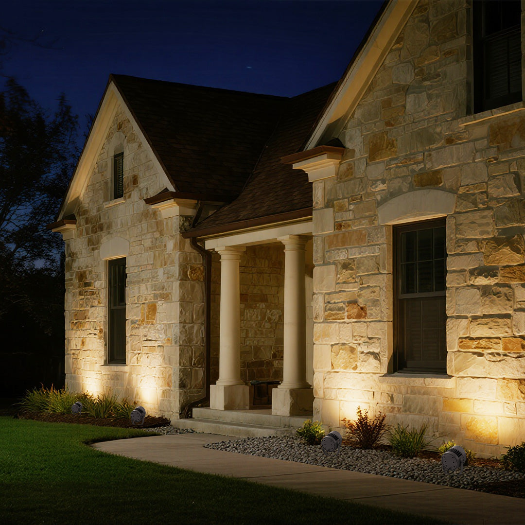 Waterproof Outdoor LED Garden Spotlights, IP65 Rated, 36W/72W/100W Options, Warm White Light for Landscape Lighting 0