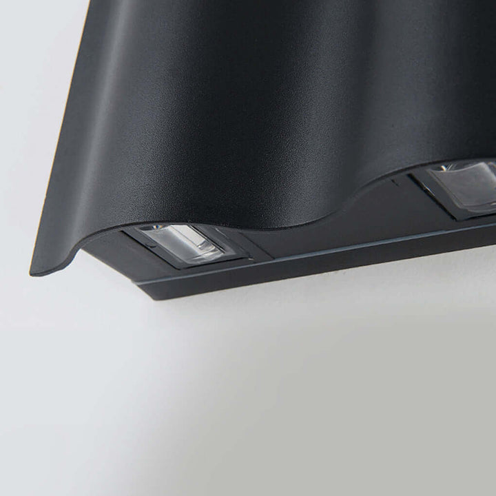 Wavy Aluminum Outdoor Wall Light – Up-Down Dual Projection, 2/4/6-Light Configurations, IP54 Rated Exterior Wall Lantern 6