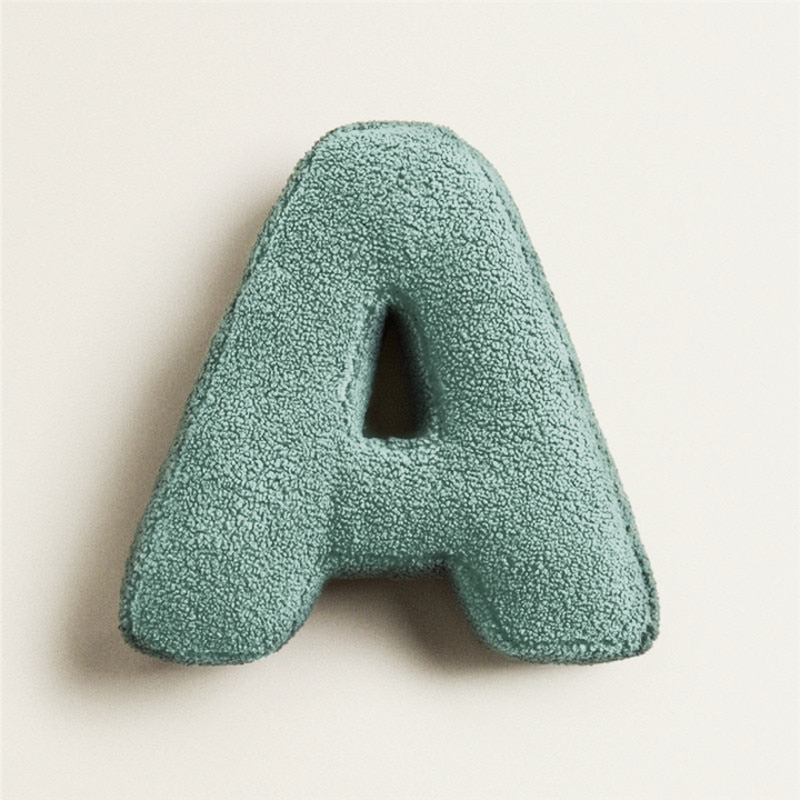 Whimsical Alphabet Letter Fleece Pillows – Soft Cotton Fleece with Polyester Fill 0