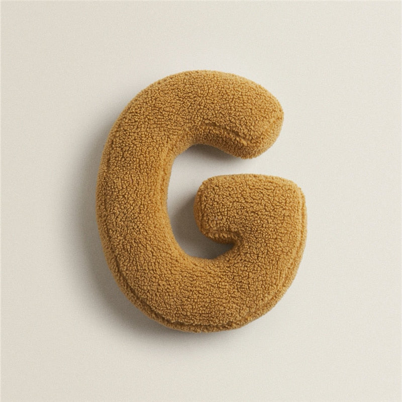 Whimsical Alphabet Letter Fleece Pillows – Soft Cotton Fleece with Polyester Fill 10