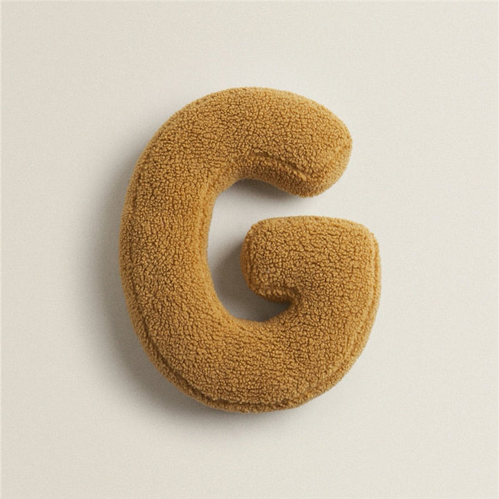 Whimsical Alphabet Letter Fleece Pillows – Soft Cotton Fleece with Polyester Fill 10