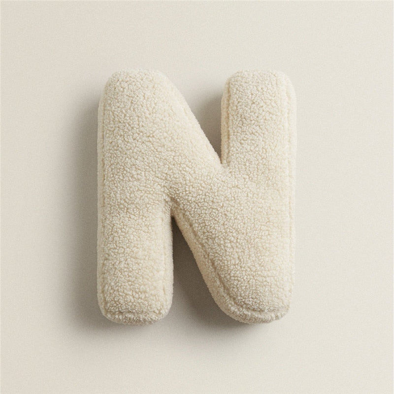Whimsical Alphabet Letter Fleece Pillows – Soft Cotton Fleece with Polyester Fill 11