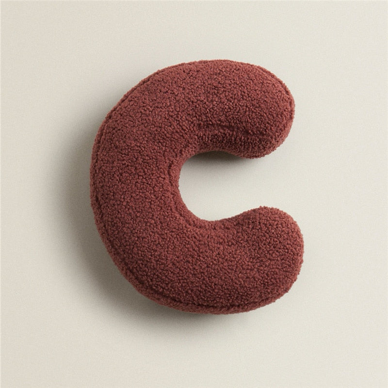 Whimsical Alphabet Letter Fleece Pillows – Soft Cotton Fleece with Polyester Fill 14
