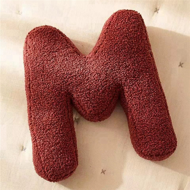 Whimsical Alphabet Letter Fleece Pillows – Soft Cotton Fleece with Polyester Fill 15
