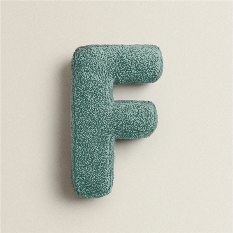 Whimsical Alphabet Letter Fleece Pillows – Soft Cotton Fleece with Polyester Fill 16
