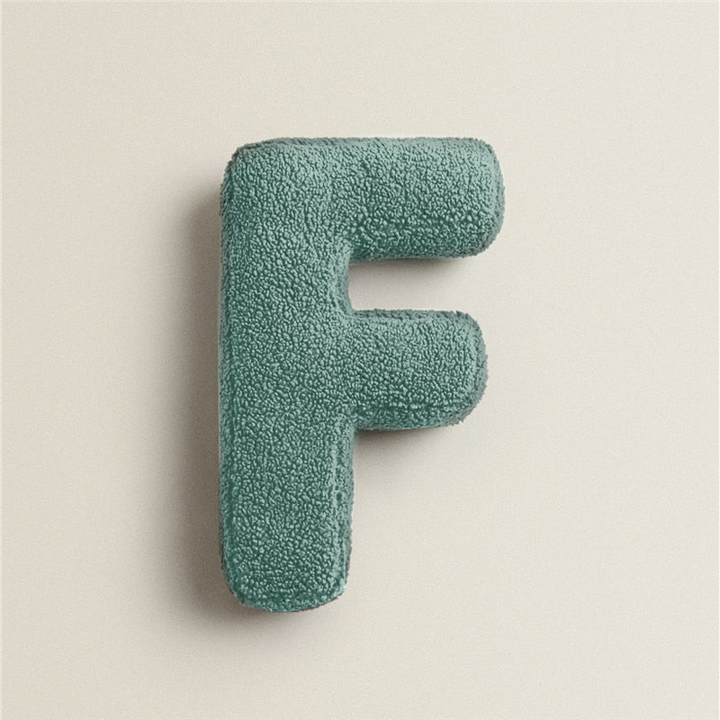 Whimsical Alphabet Letter Fleece Pillows – Soft Cotton Fleece with Polyester Fill 16