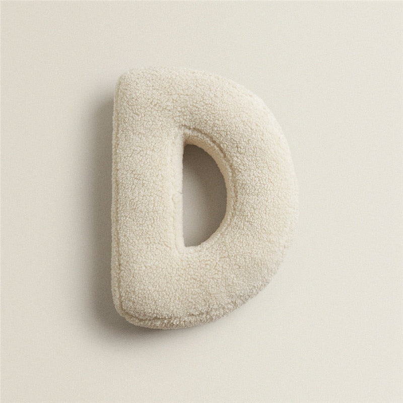 Whimsical Alphabet Letter Fleece Pillows – Soft Cotton Fleece with Polyester Fill 19