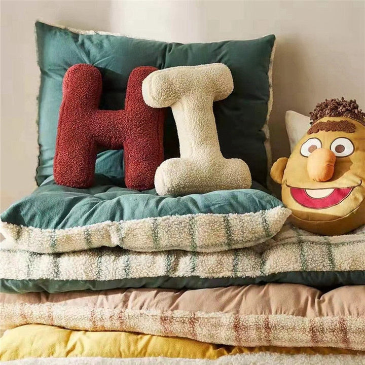 Whimsical Alphabet Letter Fleece Pillows – Soft Cotton Fleece with Polyester Fill 2
