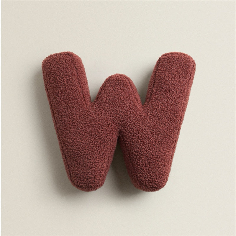 Whimsical Alphabet Letter Fleece Pillows – Soft Cotton Fleece with Polyester Fill 23