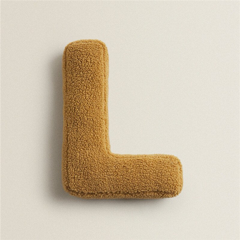 Whimsical Alphabet Letter Fleece Pillows – Soft Cotton Fleece with Polyester Fill 24