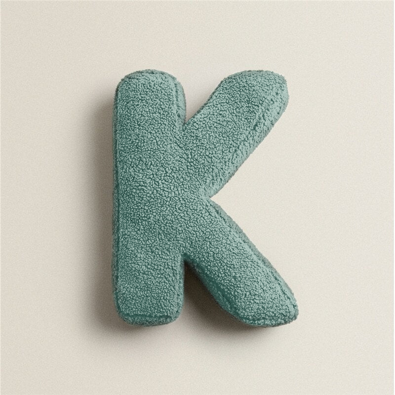 Whimsical Alphabet Letter Fleece Pillows – Soft Cotton Fleece with Polyester Fill 25