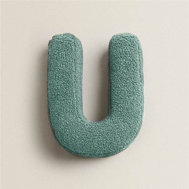 Whimsical Alphabet Letter Fleece Pillows – Soft Cotton Fleece with Polyester Fill 27