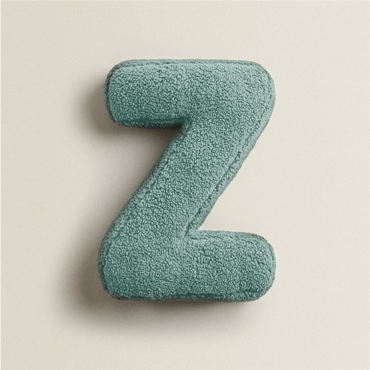 Whimsical Alphabet Letter Fleece Pillows – Soft Cotton Fleece with Polyester Fill 28