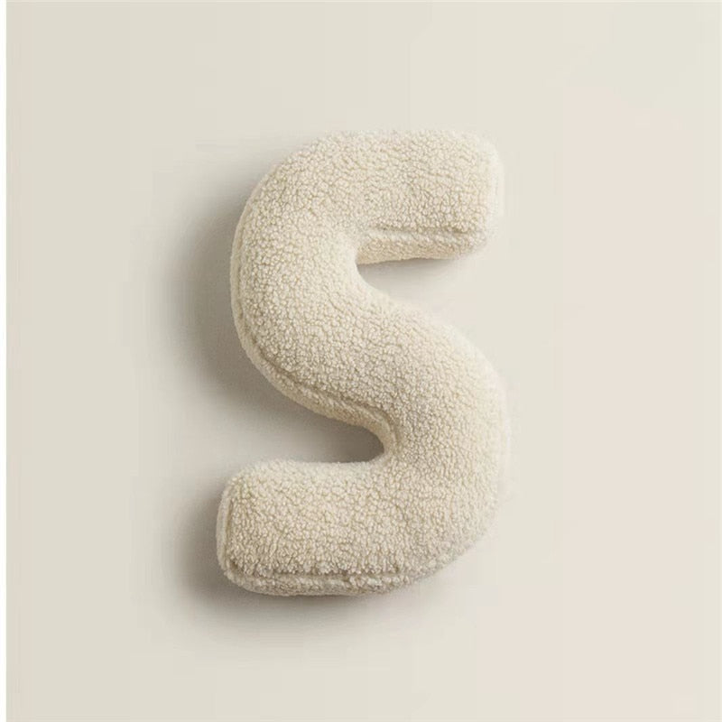 Whimsical Alphabet Letter Fleece Pillows – Soft Cotton Fleece with Polyester Fill 9