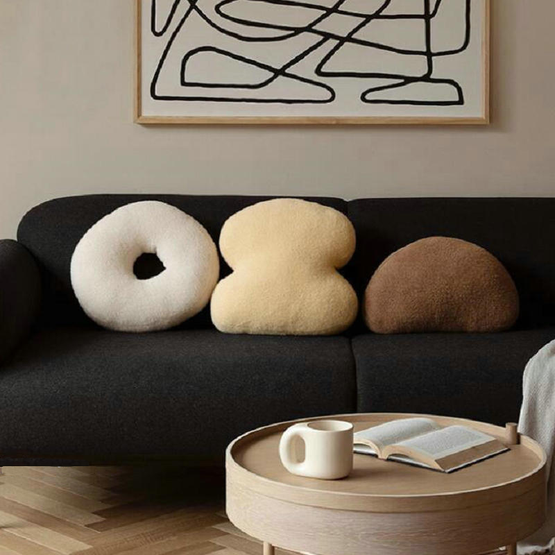 Whimsical Plush Pillow – Soft Cotton Fleece Donut, Pastry, and Coffee Designs for Cozy Home Decor 1
