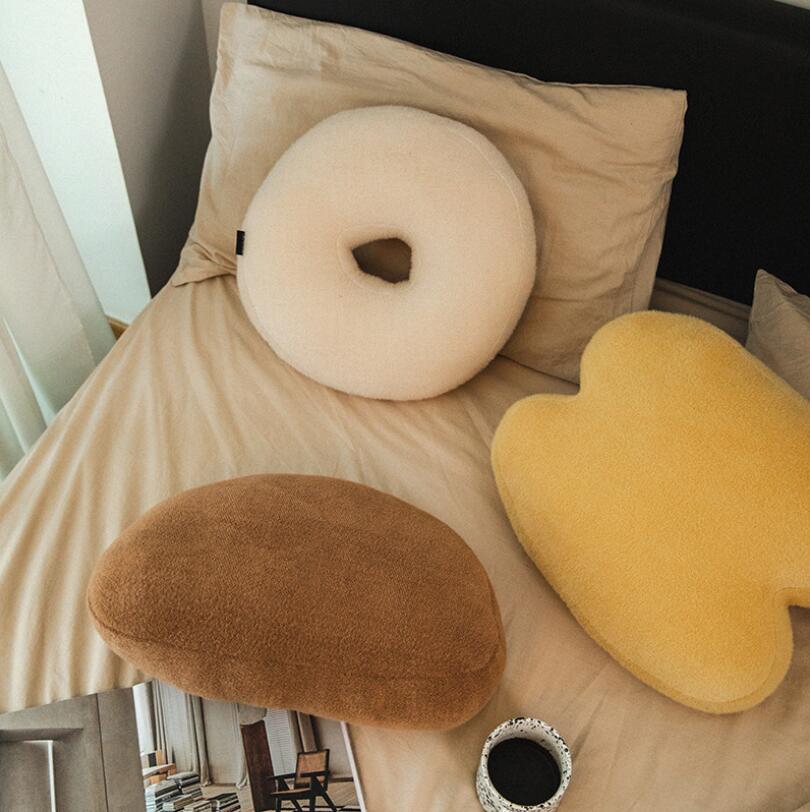 Whimsical Plush Pillow – Soft Cotton Fleece Donut, Pastry, and Coffee Designs for Cozy Home Decor 4
