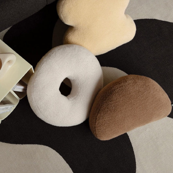 Whimsical Plush Pillow – Soft Cotton Fleece Donut, Pastry, and Coffee Designs for Cozy Home Decor 7