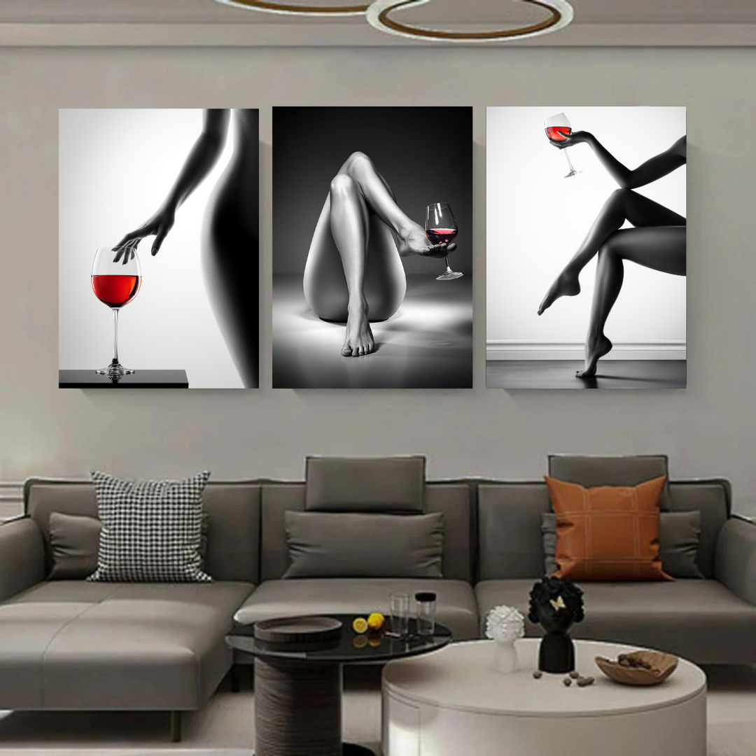 Who Wants Wine Canvas Wall Art – Vibrant Gallery Wrap Canvas Prints for Elegant Home Decor 2