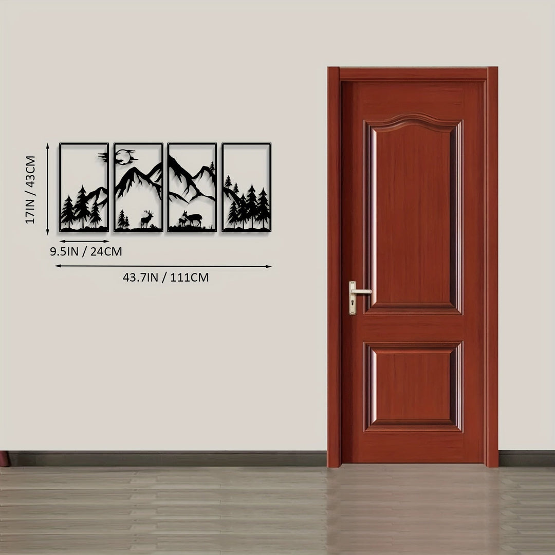 WildMont Vista Metal Wall Art Set – Nature-Inspired Mountain and Wildlife Decor 3