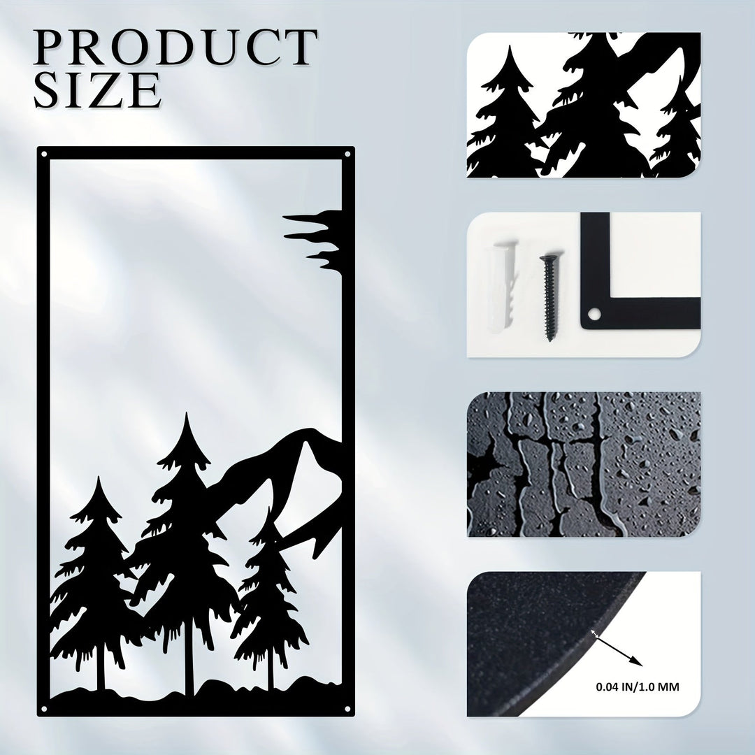 WildMont Vista Metal Wall Art Set – Nature-Inspired Mountain and Wildlife Decor 7