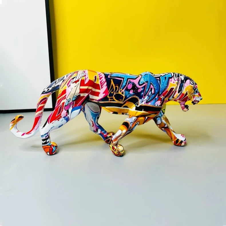 Wild Leopard Decorative Sculpture – Nature-Inspired Art Piece for Home and Office 1