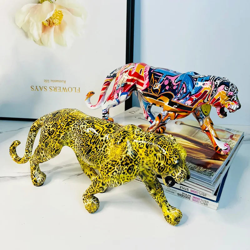 Wild Leopard Decorative Sculpture – Nature-Inspired Art Piece for Home and Office 2