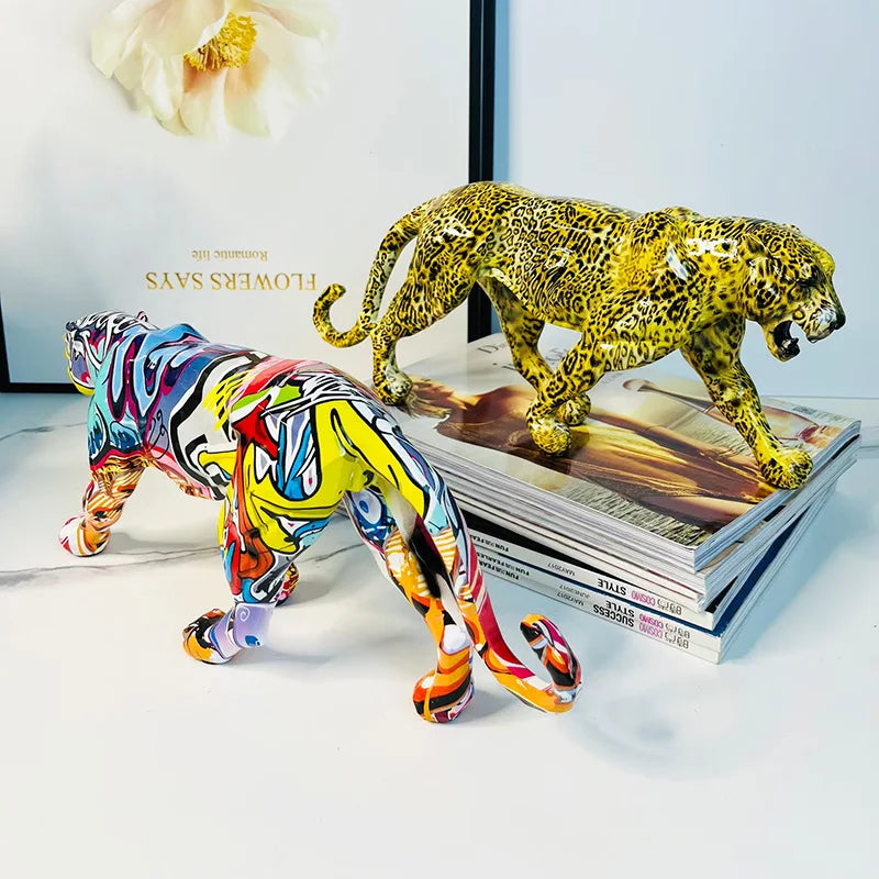 Wild Leopard Decorative Sculpture – Nature-Inspired Art Piece for Home and Office 3