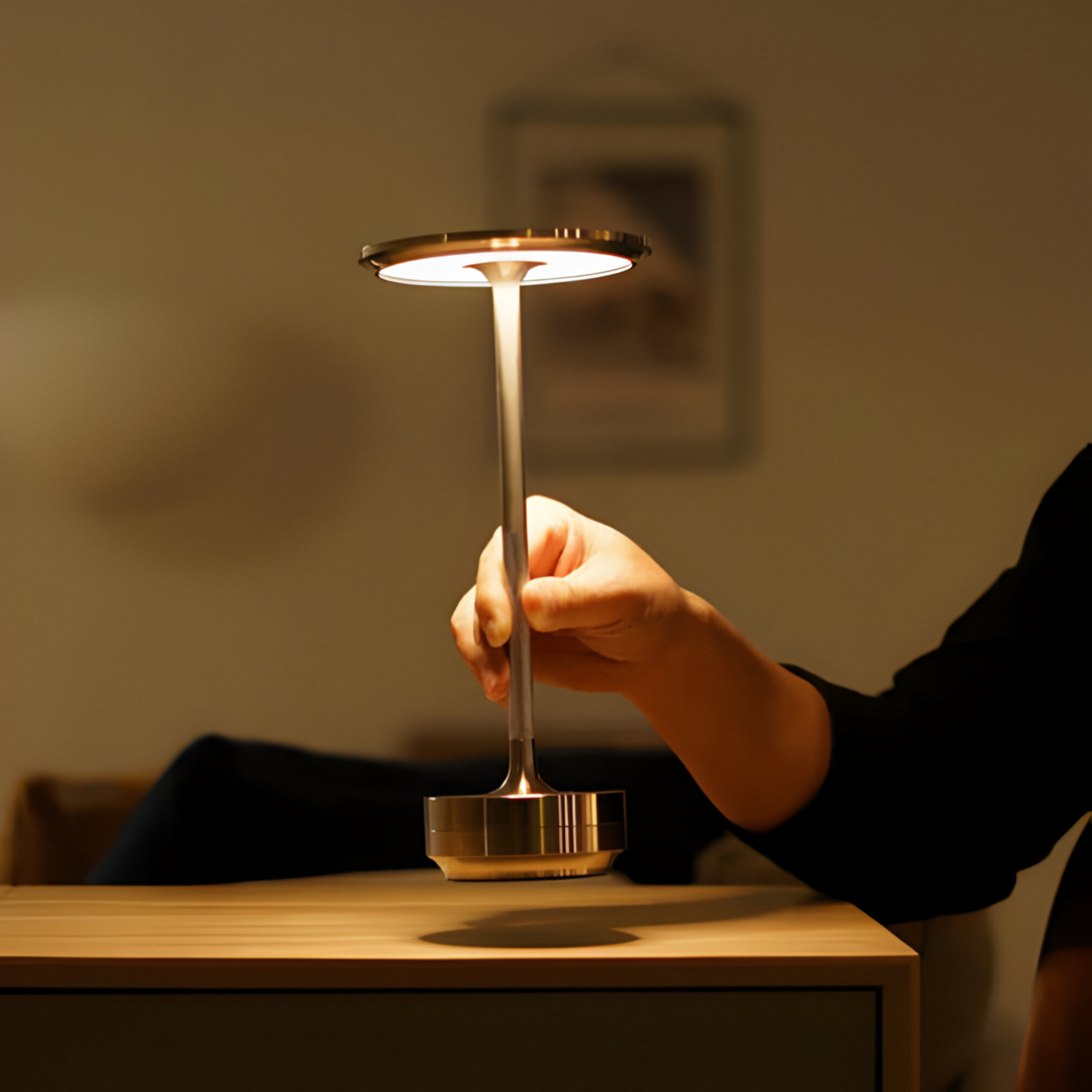 Wireless Dimmable Touch Control Table Lamp – Elegant LED Cordless Bedside Lamp for Modern Spaces 0