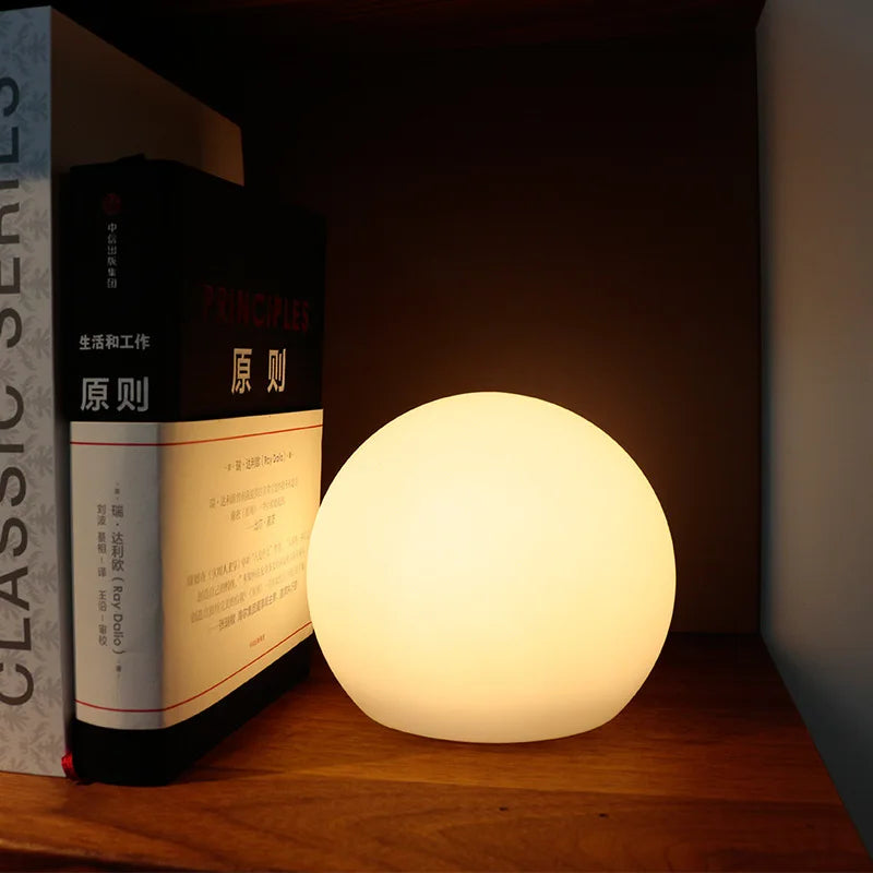 Wireless LED Table Lamp - Cordless Rechargeable Bedside or Desk Lamp with 16 Color Settings and Remote Control 0