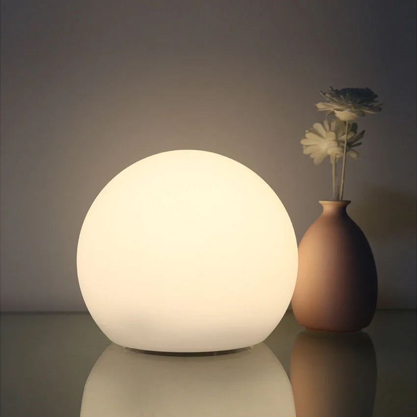 Wireless LED Table Lamp - Cordless Rechargeable Bedside or Desk Lamp with 16 Color Settings and Remote Control 1