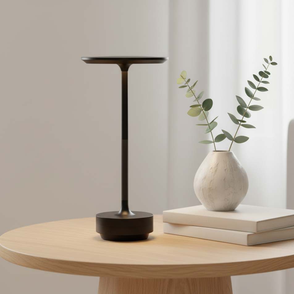 Wireless LED Table Lamp – Cordless Touch-Dimming Aluminum Design for Living Room and Bedroom, 48-Hour Battery Life, Weatherproof Lighting 0