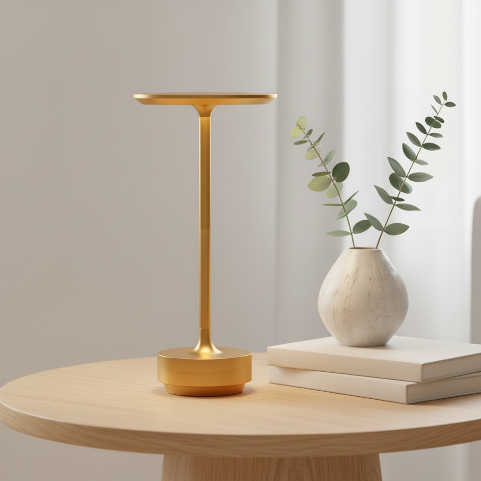 Wireless LED Table Lamp – Cordless Touch-Dimming Aluminum Design for Living Room and Bedroom, 48-Hour Battery Life, Weatherproof Lighting 3