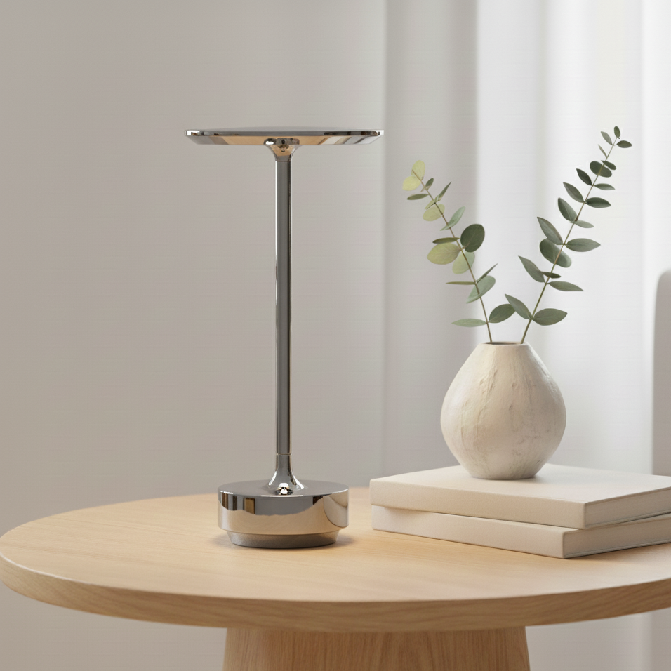 Wireless LED Table Lamp – Cordless Touch-Dimming Aluminum Design for Living Room and Bedroom, 48-Hour Battery Life, Weatherproof Lighting 4