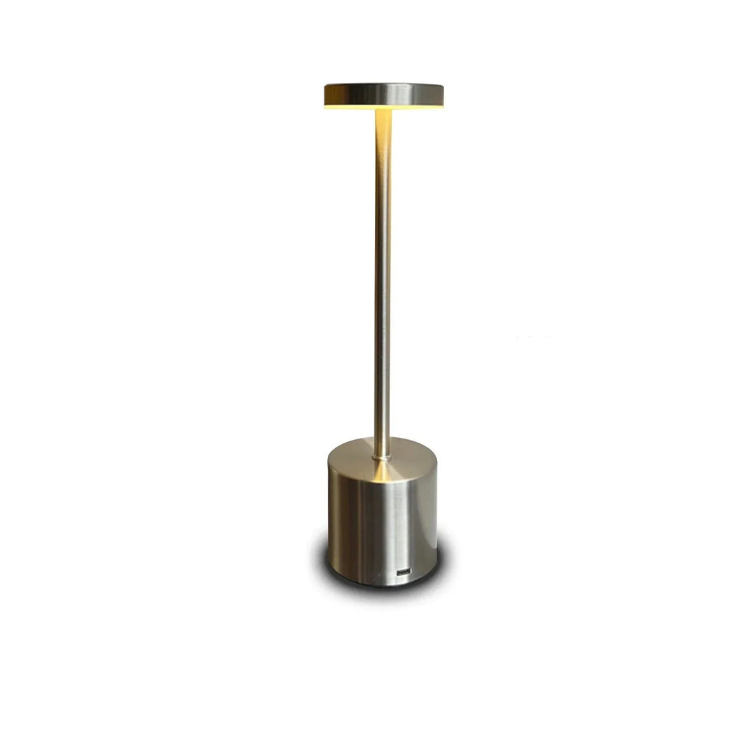 Wireless LED Table Lamp with Touch Control, Rechargeable Cordless Bedside or Desk Lamp, 3 Color Dimming, Compact Modern Design 0