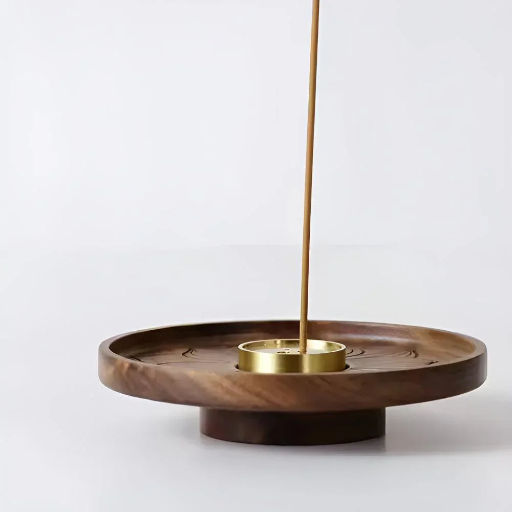 Wooden Incense Holder with Copper Insert, Ash Catching Bowl, Ideal for Incense Sticks and Cones, Meditation and Ritual Use 6
