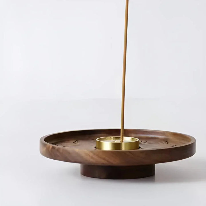 Wooden Incense Holder with Copper Insert, Ash Catching Bowl, Ideal for Incense Sticks and Cones, Meditation and Ritual Use 6