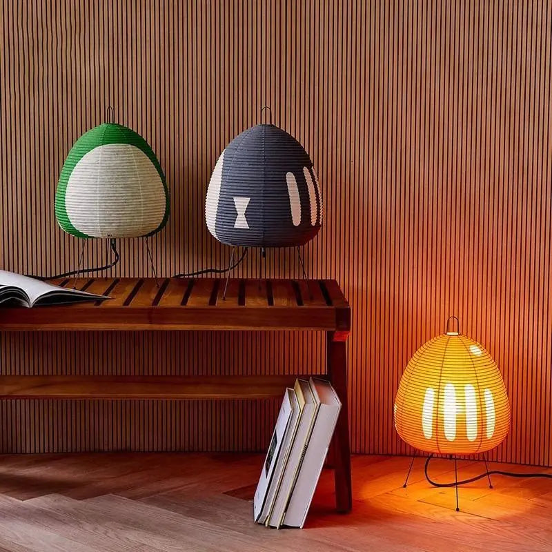 Yunari Haze Rice Paper Floor and Table Lamp – Wabi-Sabi Style Lighting for Indoor and Outdoor Spaces 1